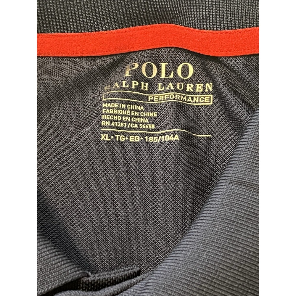 Polo Ralph Lauren Performance Men's Polo Color Block Sash Shirt Golf Abstract - Picture 2 of 5